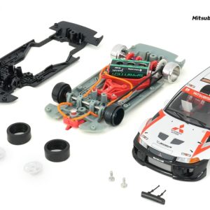 Mitsubihi Evo V Cup version blanco/negro de Scaleauto